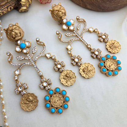 Tiger head statement earrings