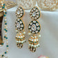 Meenakari kundan jhumka