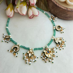 The mint charm drops necklace