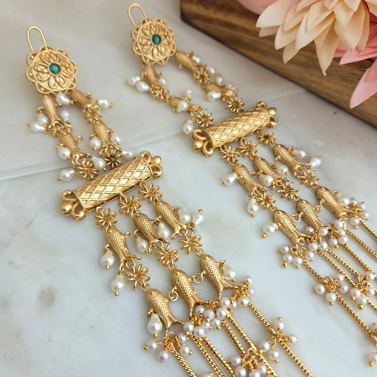 Kashmiri mehndi earrings
