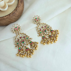 Pachi kundan traditional earrings