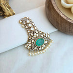 Pure silver kalgi with flourite stone