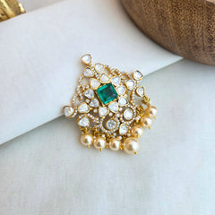 The polki floral brooch
