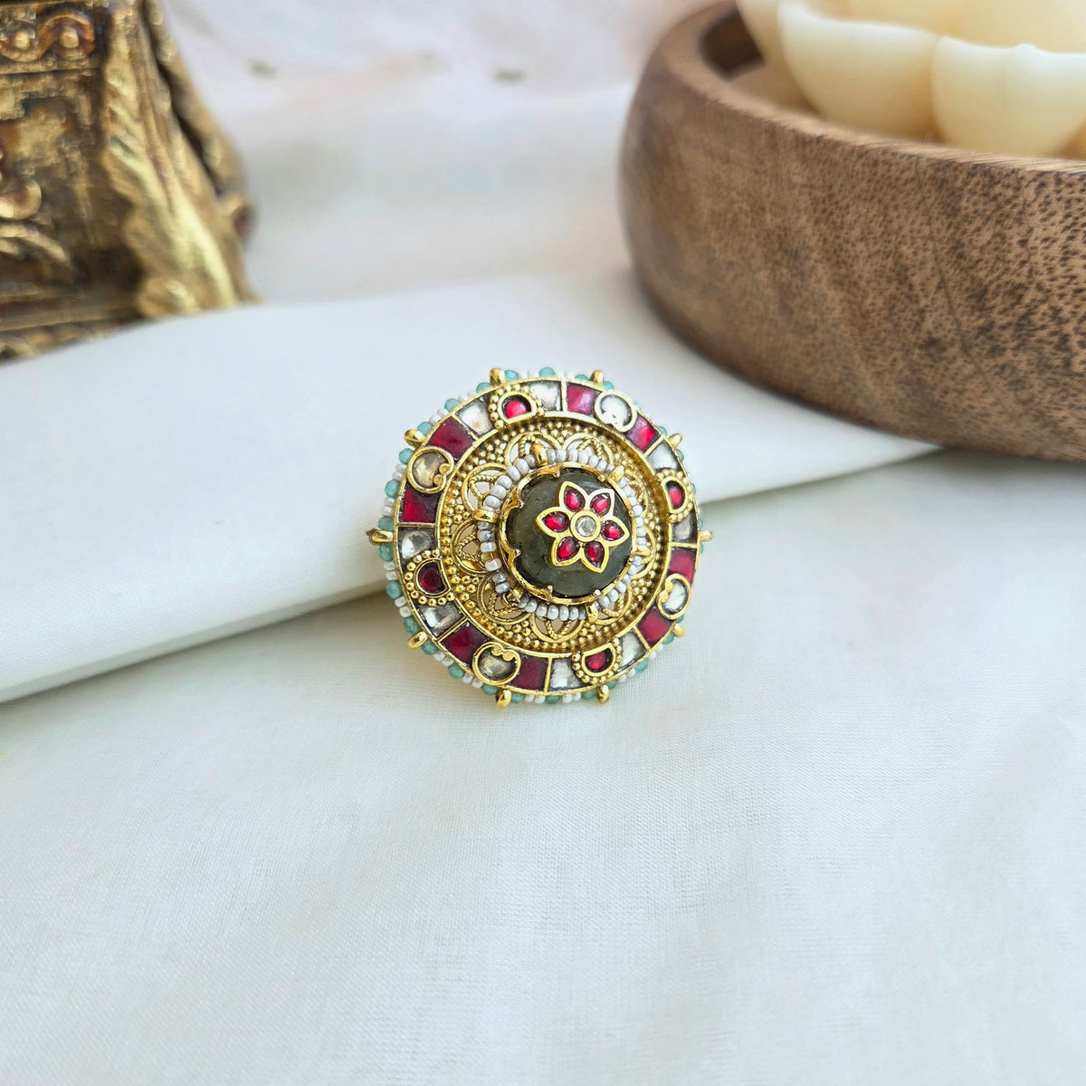 Traditional kundan ring