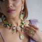 Navratna stones necklace set