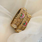 Traditional Silver kada with gold plated (2.6 )