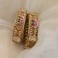 Traditional Silver kada with gold plated (2.6 )