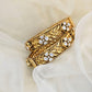 Kundan silver kada with 22ct gold plated ( size 2.6 )
