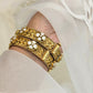 Kundan silver kada with 22ct gold plated ( size 2.6 )