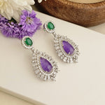 Midnight violet blooms earrings