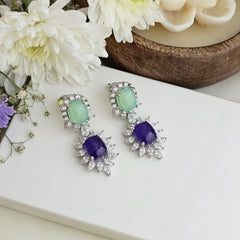 Midnight frost flora earrings