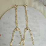 Paachi kundan pearl hathphool