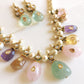 Pearl multicolored stones necklace set