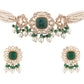 Moissanite Polki Kundan Choker Necklace Set with Earrings