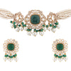 Moissanite Polki Kundan Choker Necklace Set with Earrings
