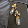 Morpankhi Kundan Earrings with Pearl Drops
