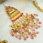 Multicolor Gold-Plated Jadau Kundan Necklace Set with Tikka & Passa