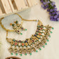 Peacock Navratna Kundan Necklace Set with Matching Earrings