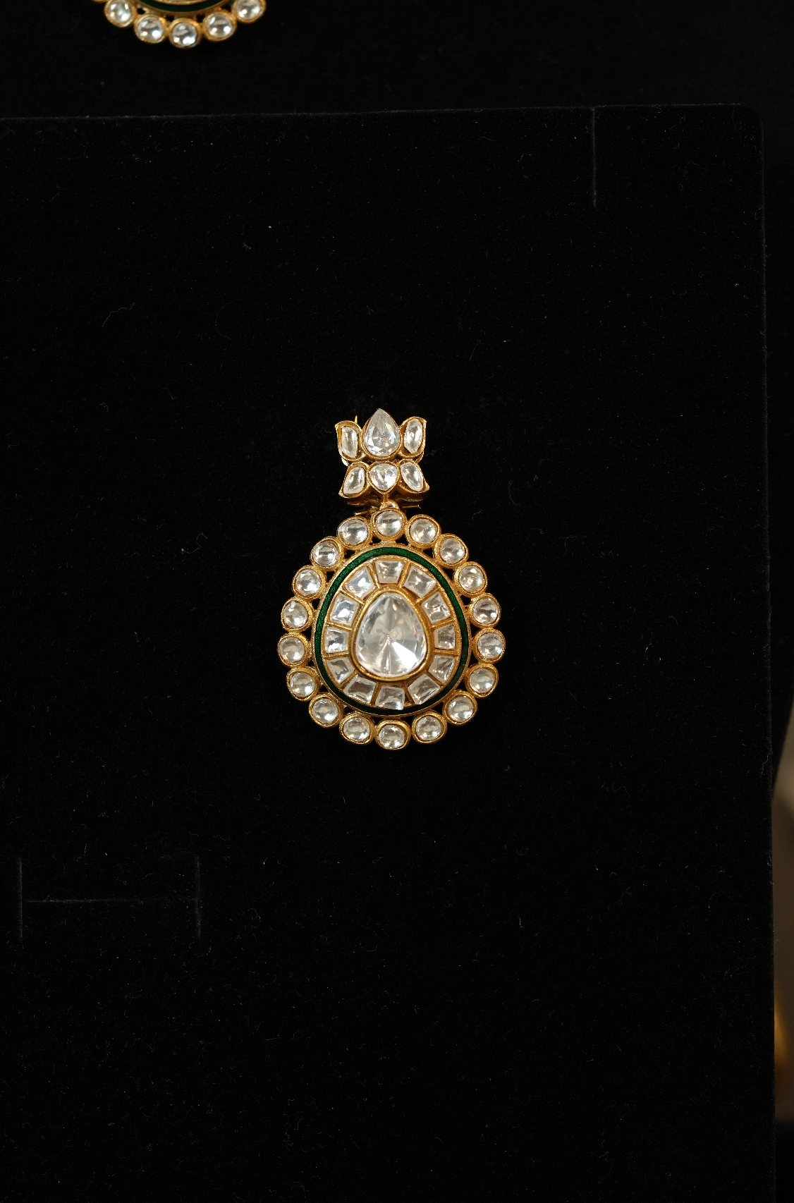 Bridal Polki Choker Necklace Set with Tikka