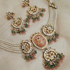 Beautiful peach chokhar set