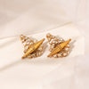Antique-Style Silver Earrings with Gold Plating