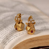 Silver Kundan Earrings with 22K Gold Plating