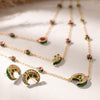 Three-String Chaand Kundan Necklace with Gold Plating