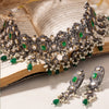 Victorian Antique Finish Polki Choker Necklace Set | RASA Jewels