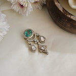 Pure silver Broach with Fluorite stone