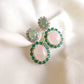 Rose Quartz and Jade Earrings