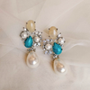 Firoza Perl Droplet Earrings