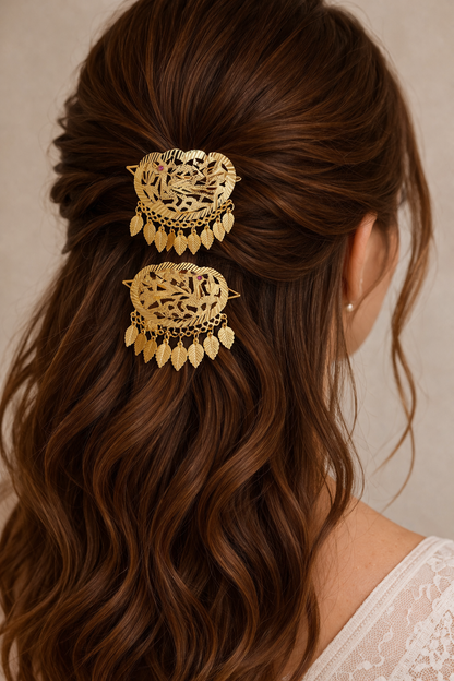 Mayura pipalpatti hairpins( 1 pair )