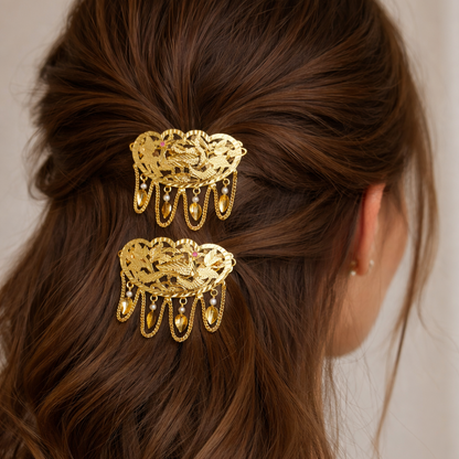 Traditional pipalpatti hairpins(1 Pair)