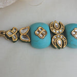 Firoza stones and kundan bracelet