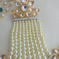 Kundan and pearl chandelier earrings