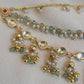 Kundan and pearl earchain