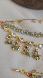 Kundan and pearl earchain