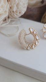 Kundan nad pearl beaded studs