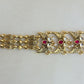 Antique gold finish emerald stone headband