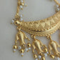 Beautiful long matsya golden earrings