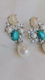 Firoza Perl Droplet Earrings