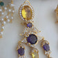 The sapphire and turquoise drop earings