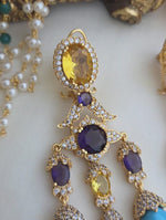 The sapphire and turquoise drop earings