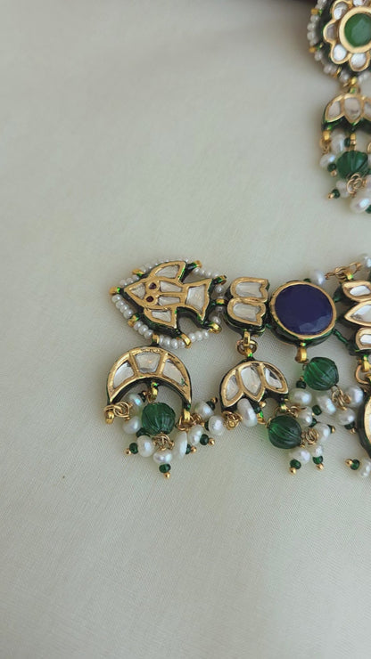 Emrald floral chokhar set