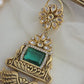 Golden and emerald danglers