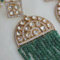 Emerald Polki waterfall earrings