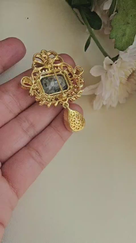 Emerald Stone Broach