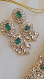 Victorian Gold Plated Moissanite Polki Choker Set