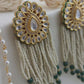 Waterfall pearl drops earrings