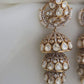 Moissanite polki layerd jhumki